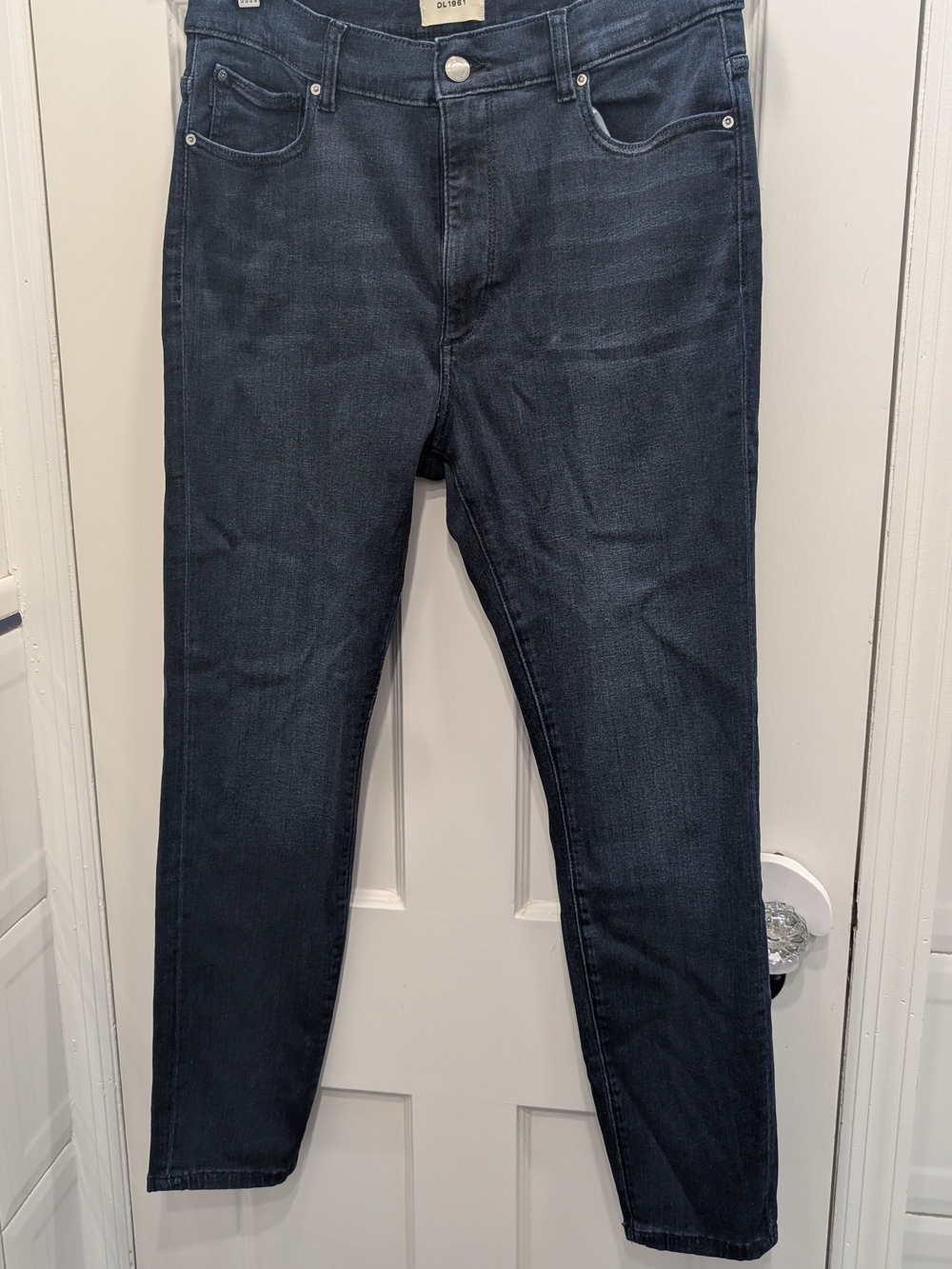 DL1961 Women's Slim Straight Jeans in Dark Blue